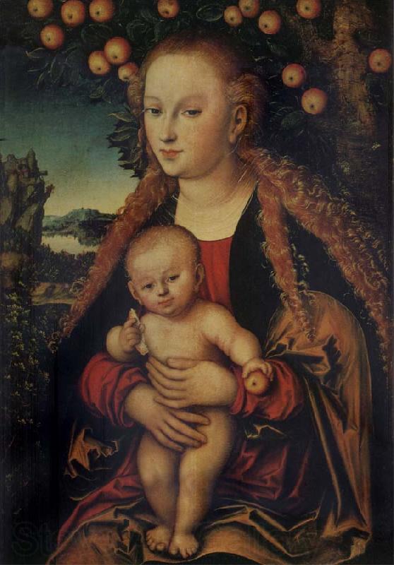 Lucas Cranach the Elder THe Virgin and Child under the Apple-tree